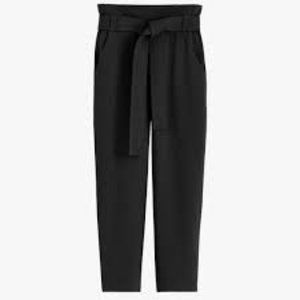 Cuyana French Terry Belted Cropped Pant - Black - Large
